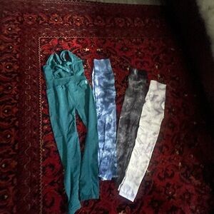 FP Movement by Free People Leggings Set - Teal, Blue, Black, White
